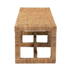 bali & pari Cipally Seagrass and Mahogany Wood Accent Bench Natural