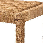 bali & pari Cipally Seagrass and Mahogany Wood Accent Bench Natural