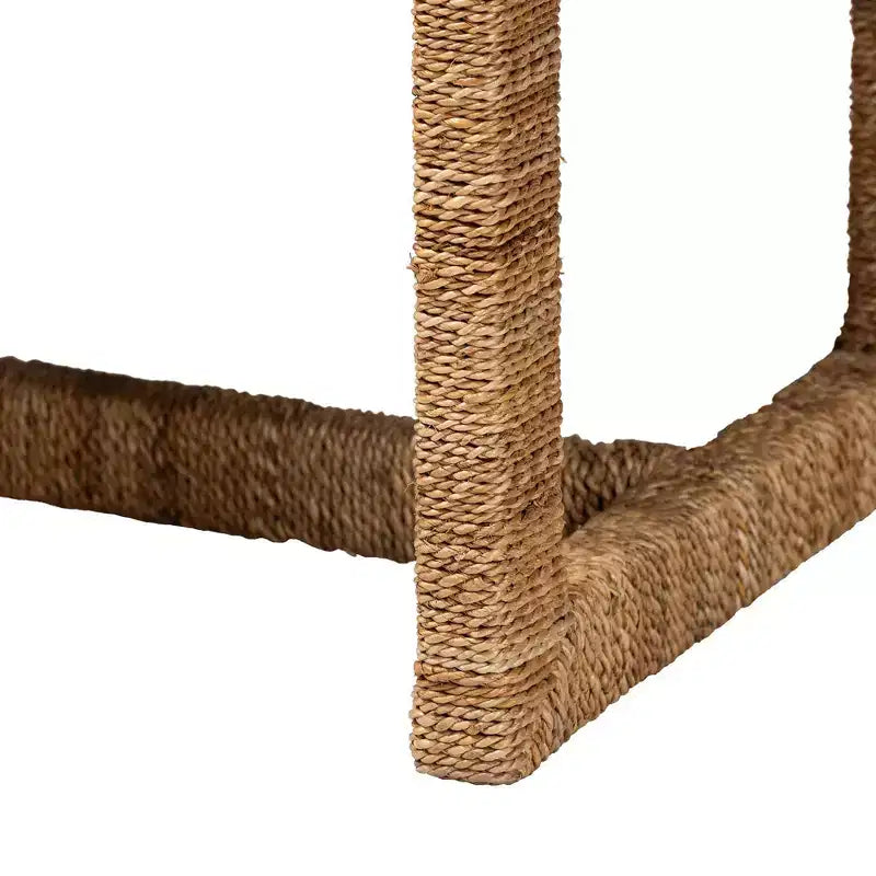 bali & pari Cipally Seagrass and Mahogany Wood Accent Bench Natural