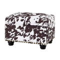 Breighton Home Regal Accents Storage Accent Ottoman Brown Cow Print