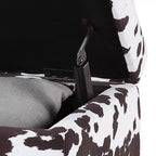 Breighton Home Regal Accents Storage Accent Ottoman Brown Cow Print