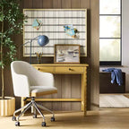 Upholstered Adjustable Height Office Chair Cream - Threshold™ designed with Studio McGee