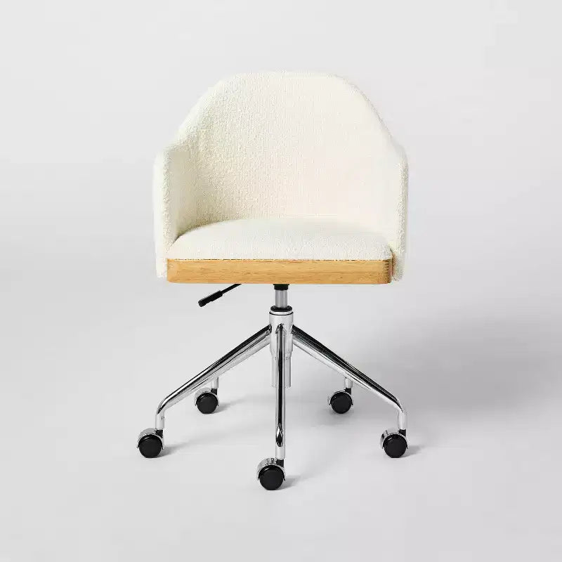 Upholstered Adjustable Height Office Chair Cream - Threshold™ designed with Studio McGee