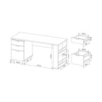 Abella Office Desk Espresso - HOMES: Inside + Out: Modern Home Furniture with Storage & Silver Accents