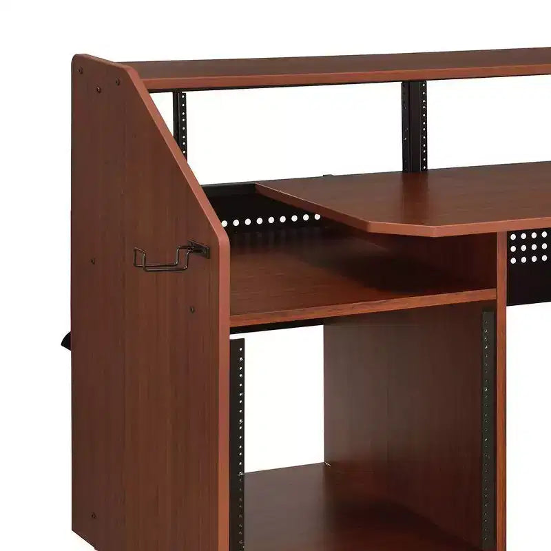 Annette Libreria Decorativa Naturale e Nera da 71" - Acme Furniture: Struttura in Metallo, Superficie in Legno Composito, Ripiano Portaoggetti Aperto