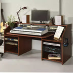 Annette Libreria Decorativa Naturale e Nera da 71" - Acme Furniture: Struttura in Metallo, Superficie in Legno Composito, Ripiano Portaoggetti Aperto