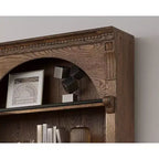 Martin Furniture 94" Traditional Tall Bookcase Wall, Stratton Collection Brown: 5-Shelf Wood Shelving, No Assembly Required