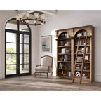 Martin Furniture 94" Traditional Tall Bookcase Wall, Stratton Collection Brown: 5-Shelf Wood Shelving, No Assembly Required
