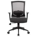 Boss Office Products Mesh Back Task Chair Black: Ergonomic, Adjustable Arms, Swivel, Nylon Legs