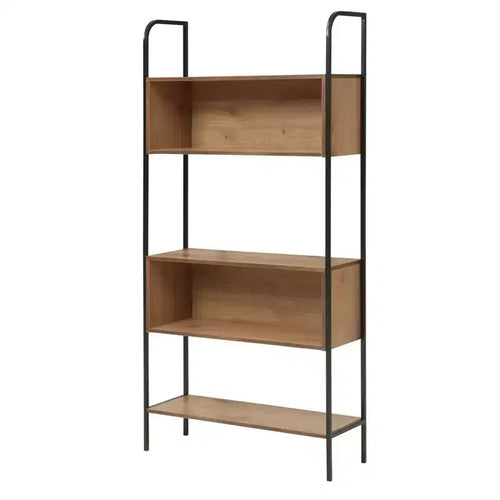 24/7 Shop At Home 66.75" Genifa Bookcase with 5 Shelves Distressed Oak
