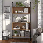 24/7 Shop At Home 66.75" Genifa Bookcase with 5 Shelves Distressed Oak