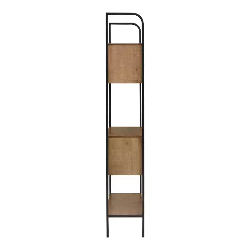 24/7 Shop At Home 66.75" Genifa Bookcase with 5 Shelves Distressed Oak