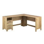 Sauder Rosedale Ranch L Desk with File Drawer Timber Oak
