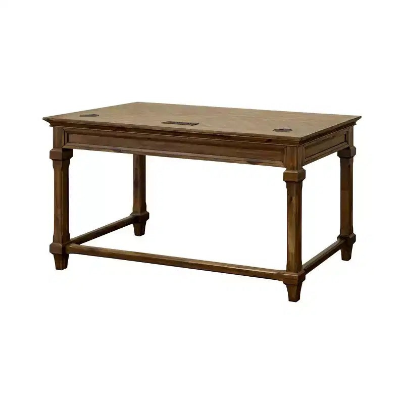 Scrivania tradizionale in legno Porter Marrone - Martin Furniture: Elegante home office, 54" di larghezza, cassetto multiuso
