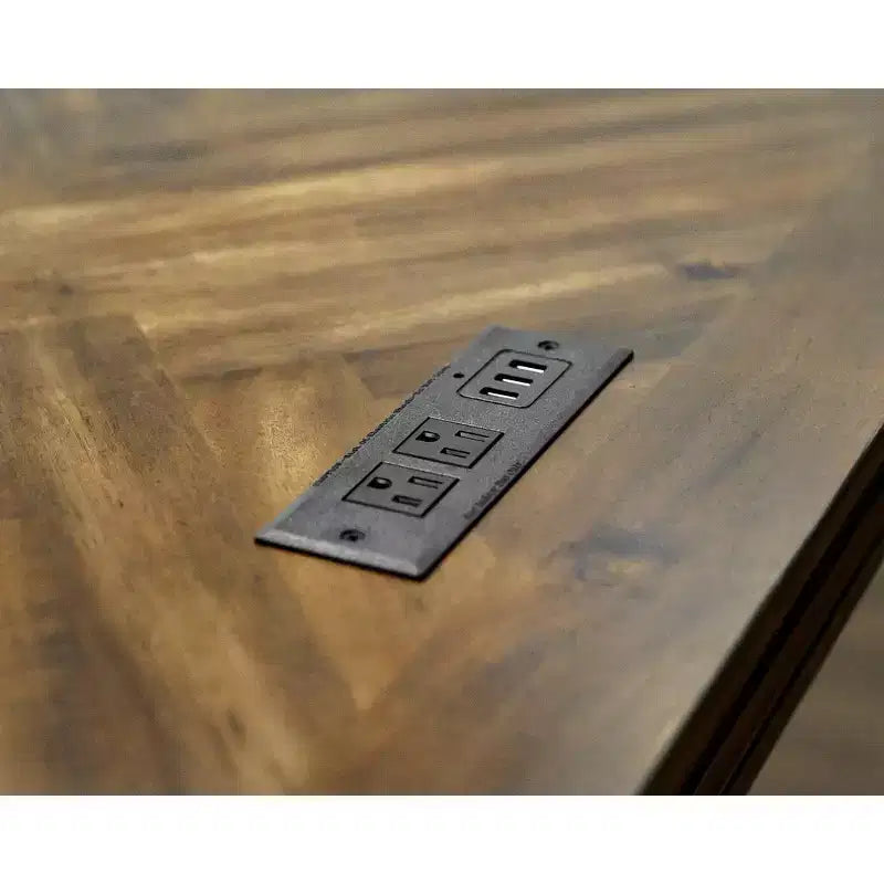 Scrivania tradizionale in legno Porter Marrone - Martin Furniture: Elegante home office, 54" di larghezza, cassetto multiuso