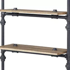 47" Brantley Decorative Bookshelf Oak and Sandy Black Finish - Acme Furniture