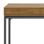 Devlin Wide Mid-Century Desk Medium Saddle Brown - WyndenHall: Executive Office, 72" Width, Integrated File Cabinet
