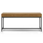 Devlin Wide Mid-Century Desk Medium Saddle Brown - WyndenHall: Executive Office, 72" Width, Integrated File Cabinet