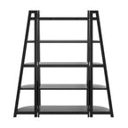 Winsome 3pc 58.03" Adam Shelving Set Black: Transitional Style, Wood Composite, 15 Shelves, Assembly Tools Provided