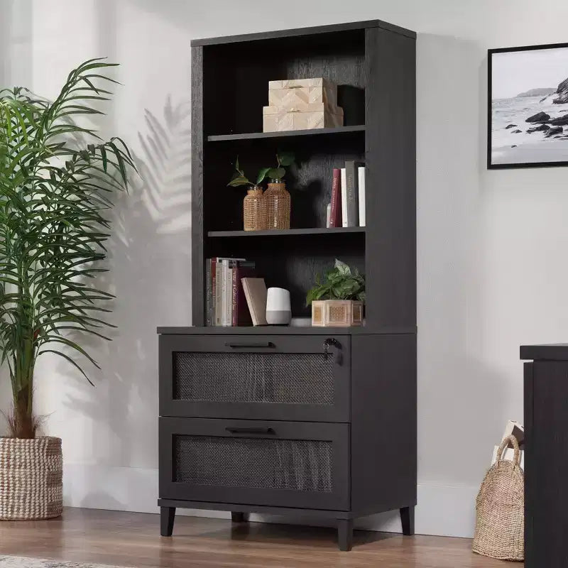 Sauder Tiffin Line Library Hutch Top Raven Oak