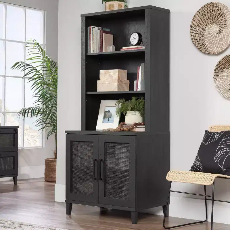 Sauder Tiffin Line Library Hutch Top Raven Oak