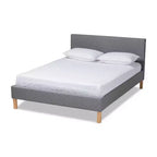 King Aneta Platform Bed Gray - Baxton Studio