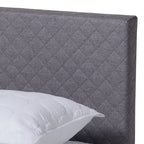 Letto a piattaforma King Aneta grigio - Baxton Studio