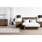 Full/Queen Tao Headboard with Shelf Natural Walnut - South Shore