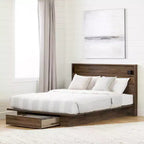 Full/Queen Tao Headboard with Shelf Natural Walnut - South Shore