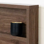 Full/Queen Tao Headboard with Shelf Natural Walnut - South Shore