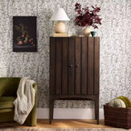 Palma 2 Door Cabinet With Panel Doors Dark Brown - Threshold™ designed with Studio McGee: Hardwood Frame, 2 Adjustable Shelves