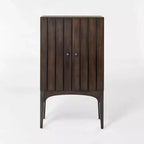 Palma 2 Door Cabinet With Panel Doors Dark Brown - Threshold™ designed with Studio McGee: Hardwood Frame, 2 Adjustable Shelves