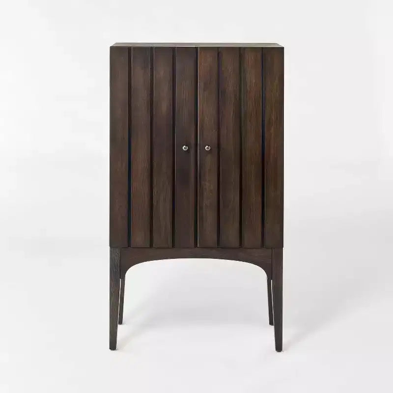 Palma 2 Door Cabinet With Panel Doors Dark Brown - Threshold™ designed with Studio McGee: Hardwood Frame, 2 Adjustable Shelves