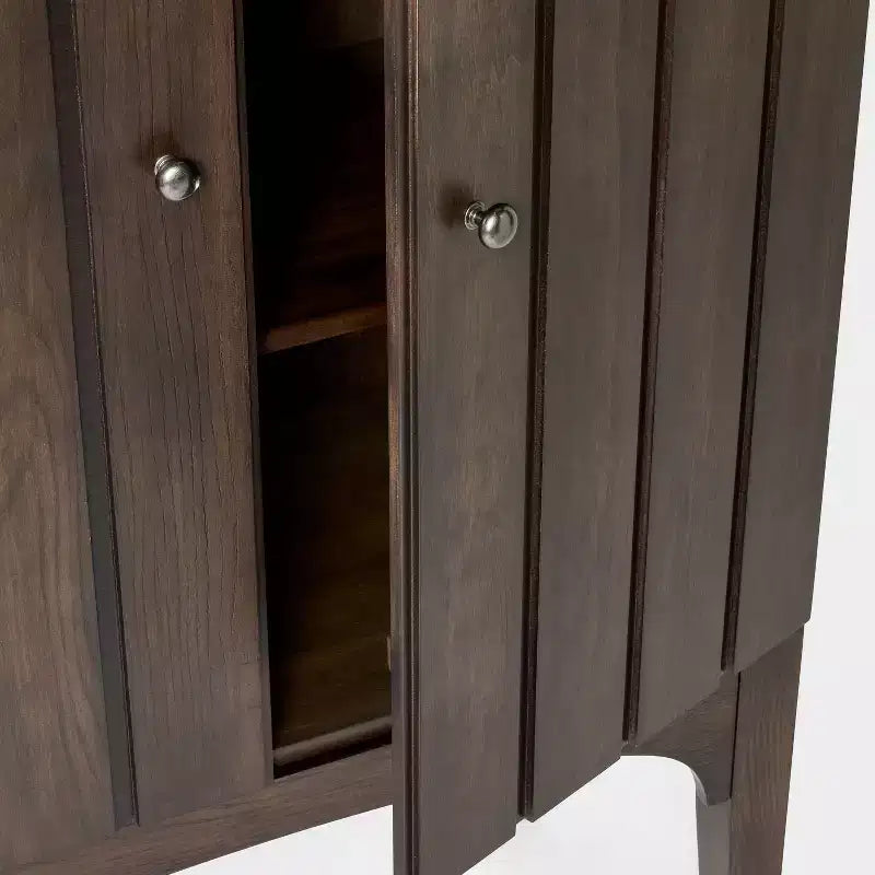 Palma 2 Door Cabinet With Panel Doors Dark Brown - Threshold™ designed with Studio McGee: Hardwood Frame, 2 Adjustable Shelves