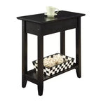 Breighton Home Harper End Table with Flip Top Storage and Lower Shelf Black
