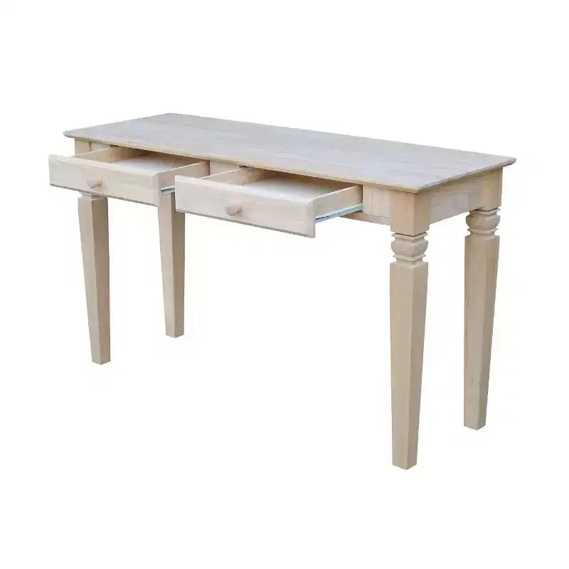 Java Console Table with 2 Drawers Unfinished - International Concepts