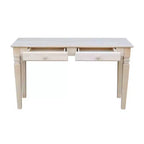 Java Console Table with 2 Drawers Unfinished - International Concepts