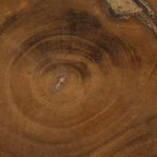 East at Main 22" Liberte Round Side Table: Reclaimed Teak, No Assembly, Rustic Tripod Base