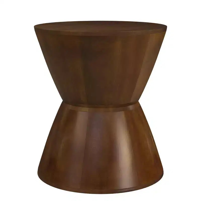HomePop Mango Wood Side Table Walnut