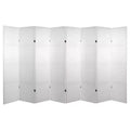 6 ft. Tall DIY Canvas Room Divider - Oriental Furniture: Hardwood Frame, 8 Panel Wall Partition, No Assembly Required