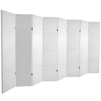 6 ft. Tall DIY Canvas Room Divider - Oriental Furniture: Hardwood Frame, 8 Panel Wall Partition, No Assembly Required