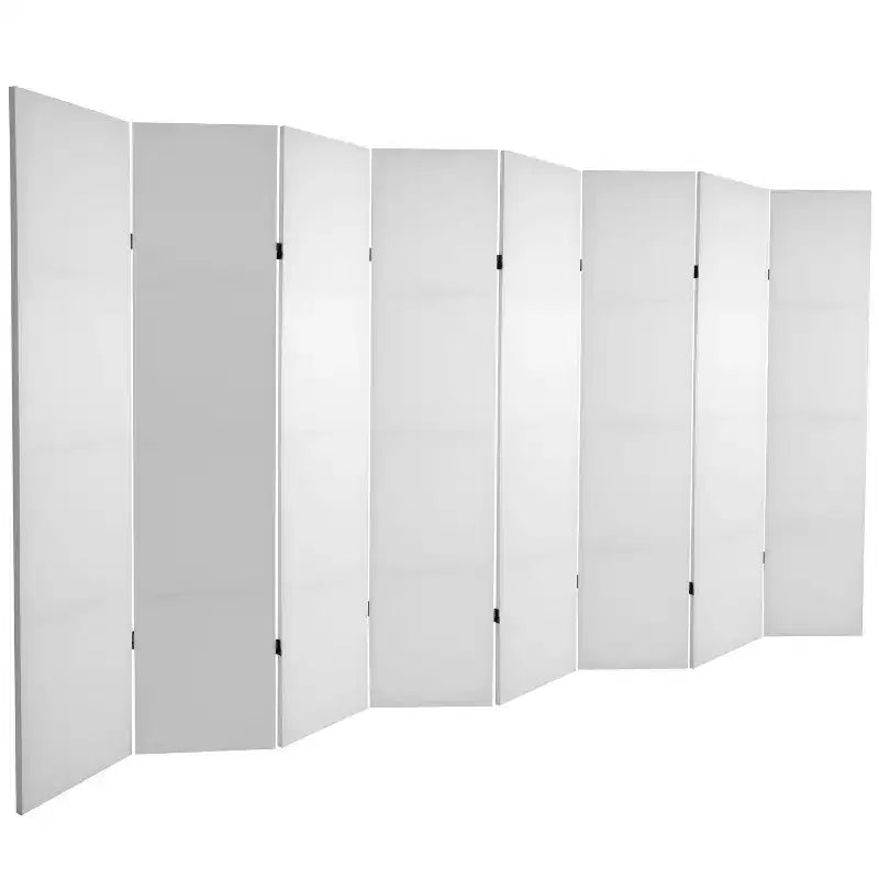 6 ft. Tall DIY Canvas Room Divider - Oriental Furniture: Hardwood Frame, 8 Panel Wall Partition, No Assembly Required