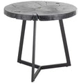 Olivia & May Teak Wood Accent Table: No Assembly, Indoor Use, Round Shape, 21.5" Height