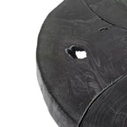 Olivia & May Teak Wood Accent Table: No Assembly, Indoor Use, Round Shape, 21.5" Height