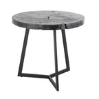 Olivia & May Teak Wood Accent Table: No Assembly, Indoor Use, Round Shape, 21.5" Height