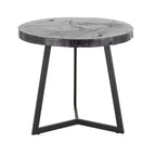 Olivia & May Teak Wood Accent Table: No Assembly, Indoor Use, Round Shape, 21.5" Height