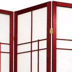 6 ft. Tall Eudes Shoji Screen - Rosewood (3 Panels)