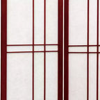 6 ft. Tall Eudes Shoji Screen - Rosewood (3 Panels)