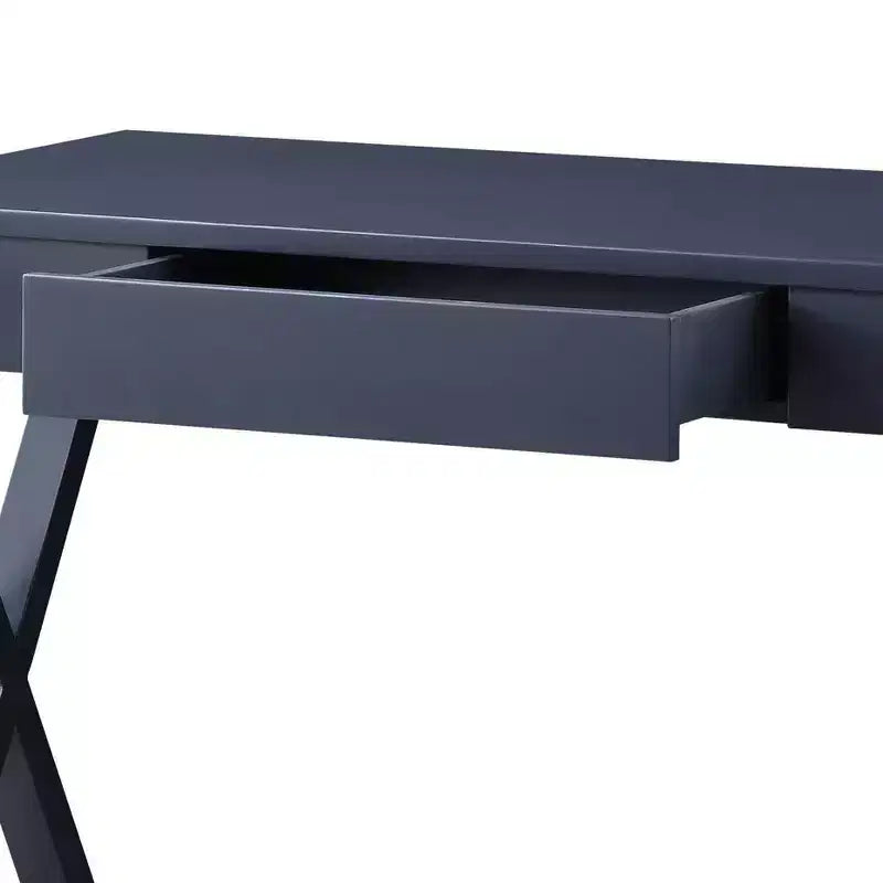 42" Nalo Console Table Black Finish - Acme Furniture: Charcoal Poplar Wood, Storage Drawer