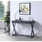 42" Nalo Console Table Black Finish - Acme Furniture: Charcoal Poplar Wood, Storage Drawer